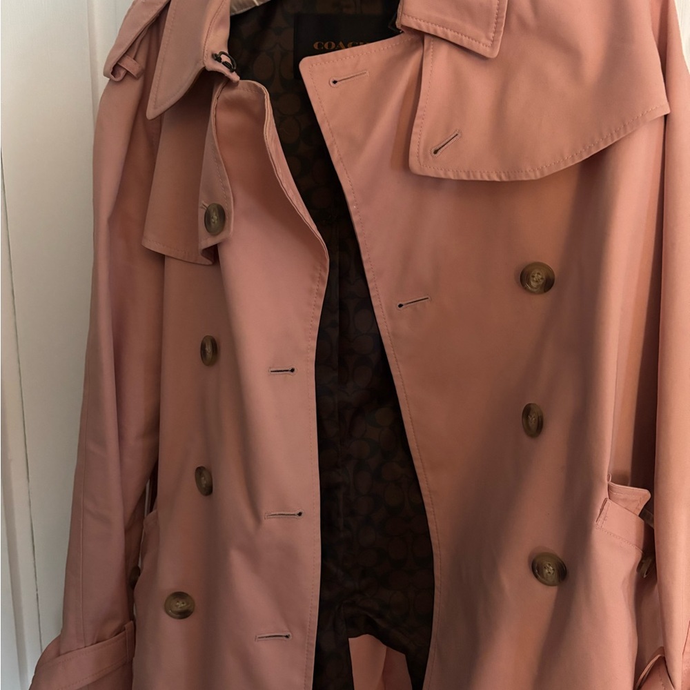 Coach Pink Trench Coat